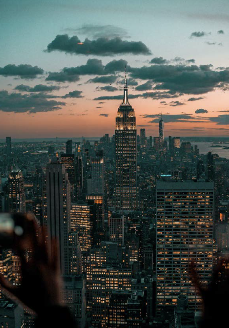 Urban skyline — modern tower and city context for EB-5 requirements